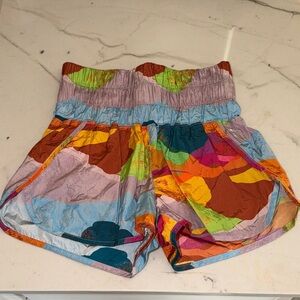 FP Movement by Free People Multi-Color Elastic high waisted Athletic Shorts